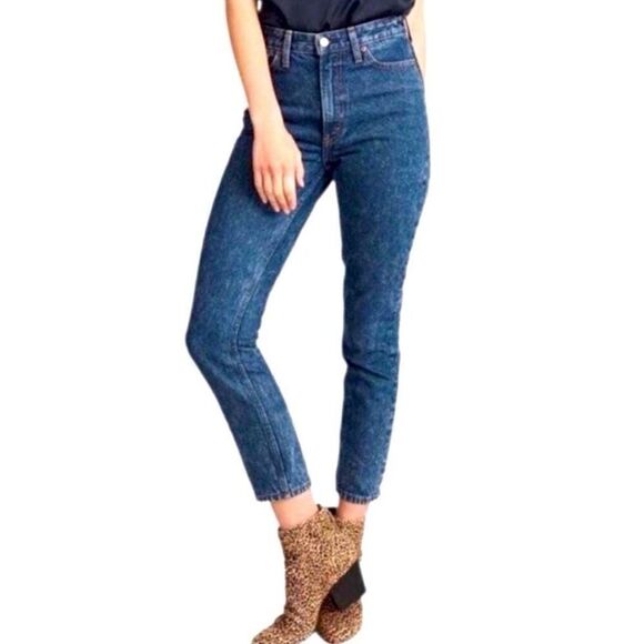 Abercrombie Vintage Dark Wash Annie High Rise Girlfriend Jeans Size 0/25 - Picture 1 of 6